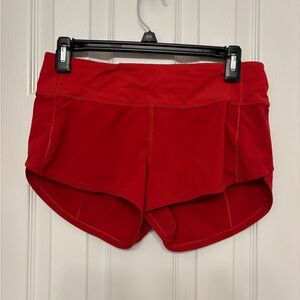 lululemon Dark Red low rise speed ups size 4, 2.5 (barely used) Athletic Shorts